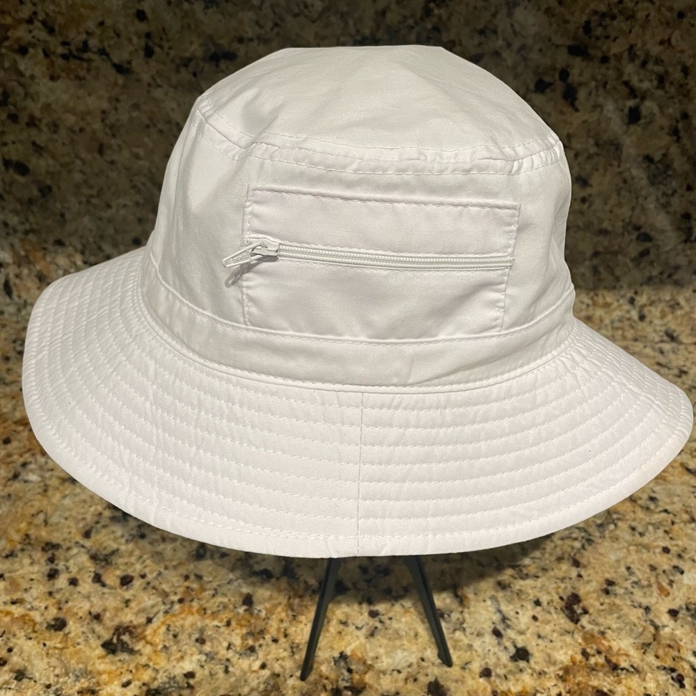 Solar block white bucket hat.                       NWOT